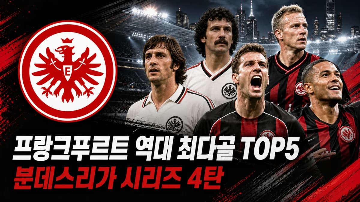 아인트라흐트 프랑크푸르트 공식 독수리 엠블럼과 시대별 골잡이를 배치한 역대 최다골 TOP5 분데스리가 시리즈 4탄 썸네일