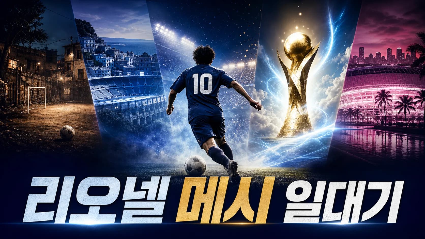 로사리오에서 바르셀로나와 세계 정상, 마이애미까지 이어지는 리오넬 메시 일대기 대표 이미지