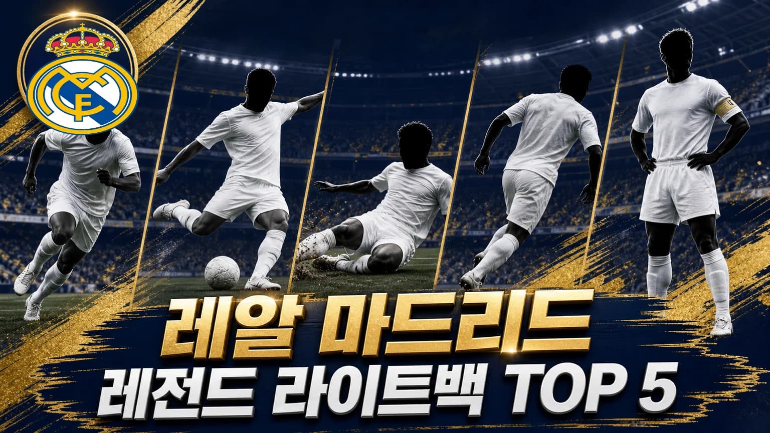 레알 마드리드 공식 엠블럼과 흰색 유니폼의 라이트백 다섯 명을 배치한 역대 레전드 라이트백 TOP 5 썸네일