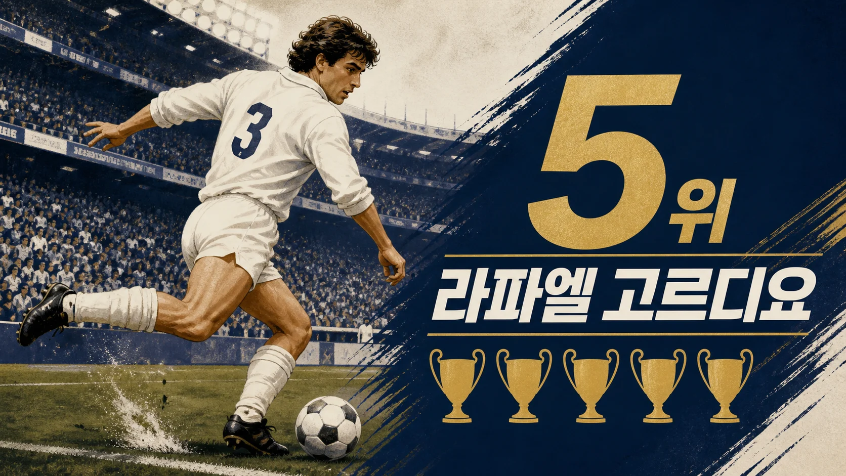 라파엘 고르디요의 왼쪽 측면 질주와 크로스를 표현한 레알 마드리드 편집 이미지